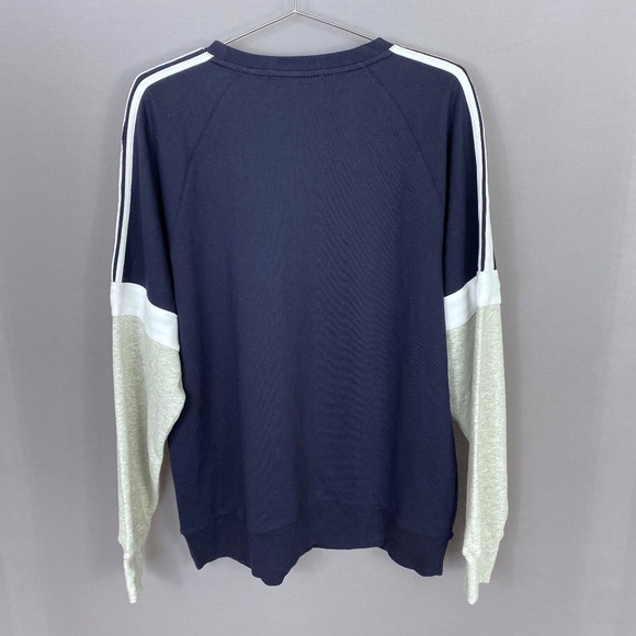 Slate & Stone Mens Brett Raglan Sweatshirt in Navy Light Grey Colorblock… - Picture 4 of 8